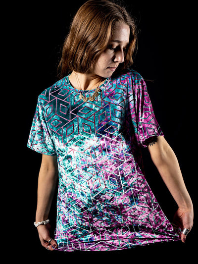 Cubic Nebula Unisex Crew T-Shirts Electro Threads