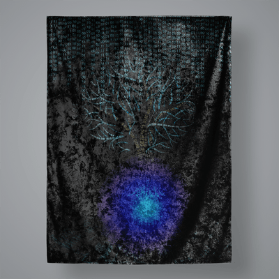Digitree Large Velvet Wall Tapestry Electro Threads
