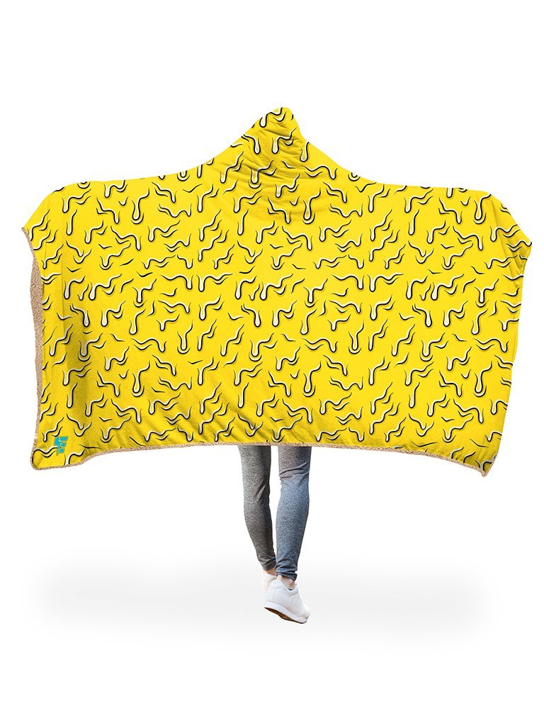 Drippy (Yellow) Hooded Blanket Hooded Blanket Electro Threads 