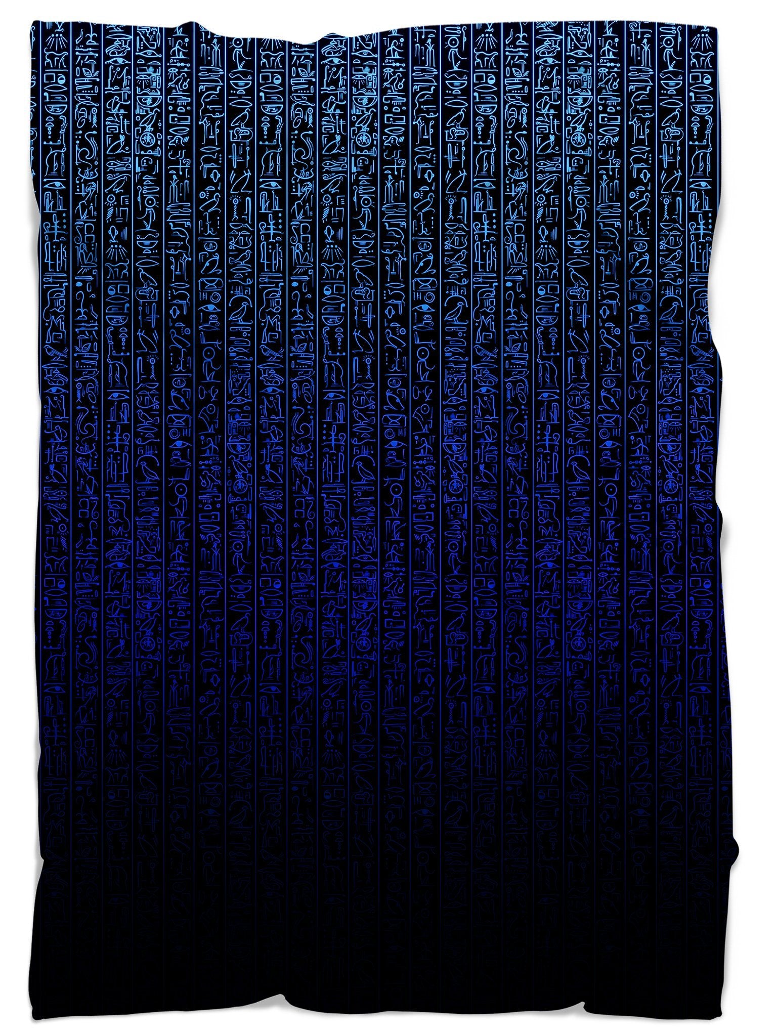 Egyptian Glyphs (Blue) Blanket Blanket Electro Threads 