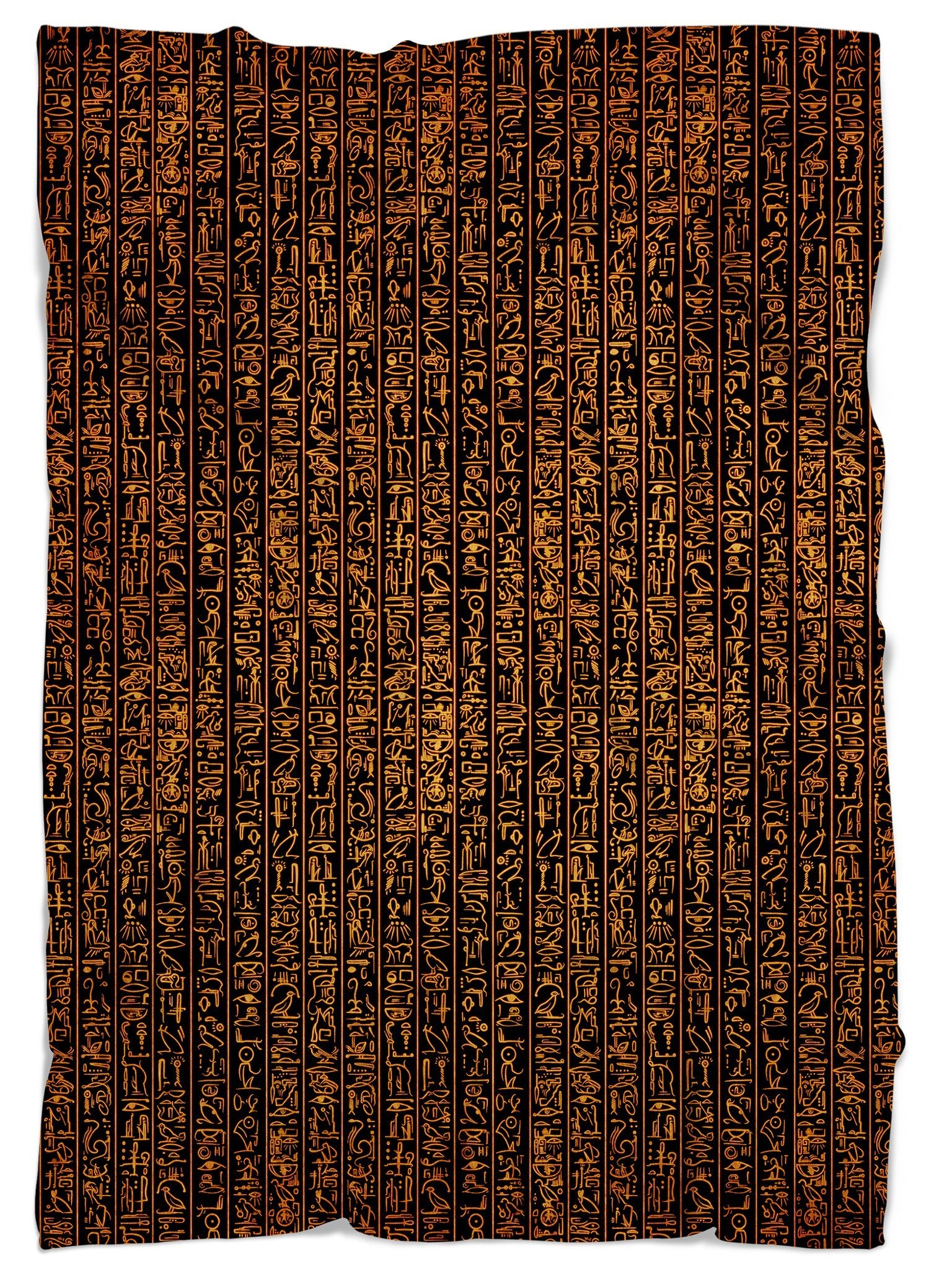 Egyptian Glyphs (Golden) Blanket Blanket Electro Threads 