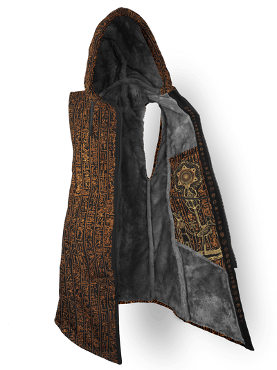 Egyptian Glyphs (Golden) Cyber Cloak Cyber Cloak TCG Sleeveless-No Bag XX-Small Cosmic Fur (Grey)