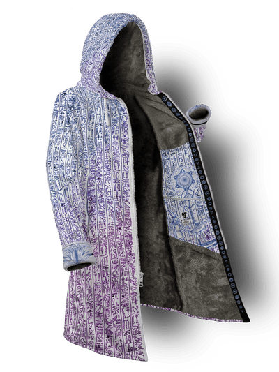 Egyptian Glyphs (Magenta) Cyber Cloak Cyber Cloak Electro Threads Long Sleeve-No Bag XX-Small Cosmic Fur (Grey)