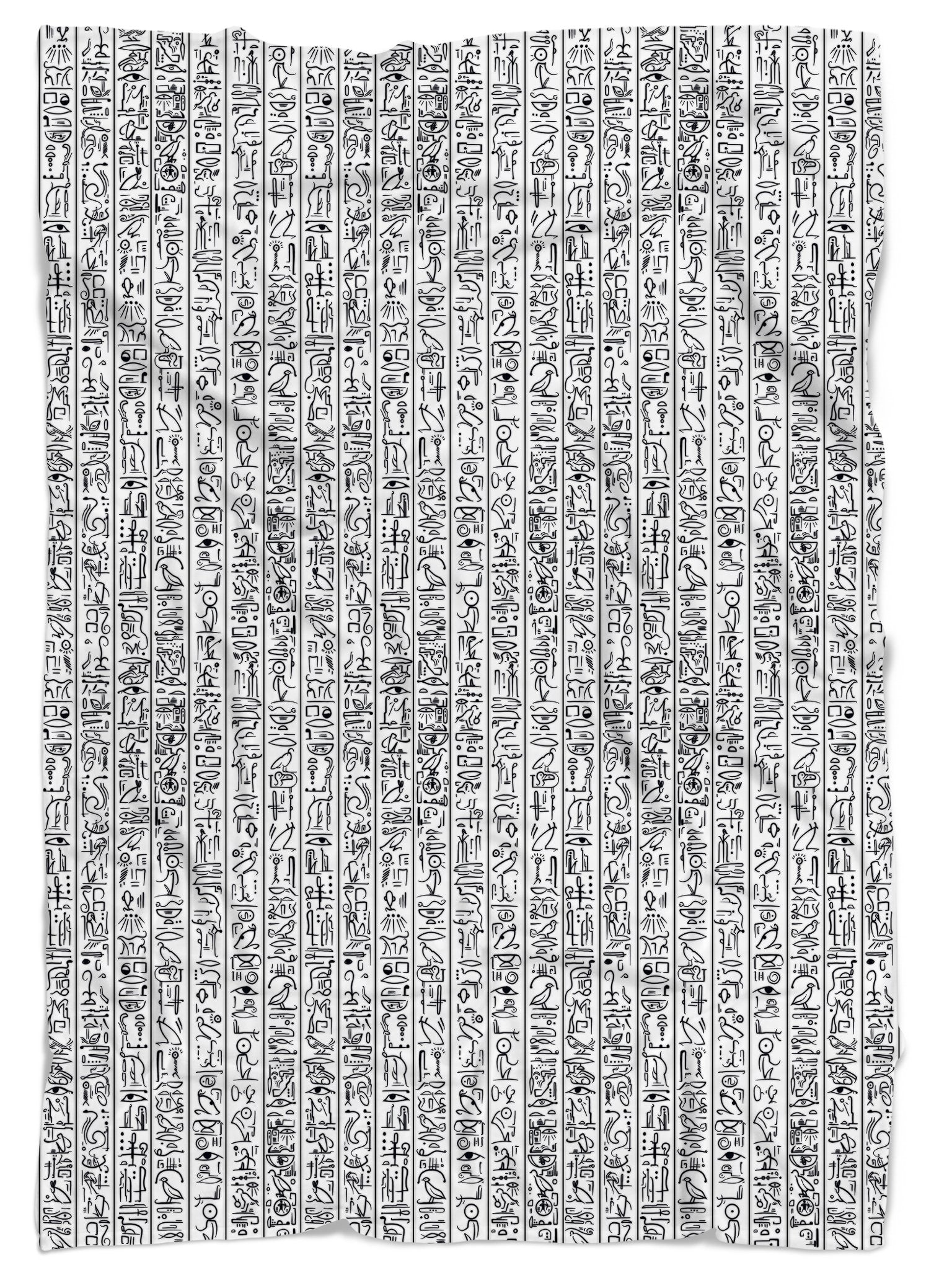 Egyptian Glyphs (White) Blanket Blanket Electro Threads 
