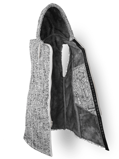 Egyptian Glyphs (White) Cyber Cloak Cyber Cloak TCG Sleeveless-No Bag XX-Small Cosmic Fur (Grey)