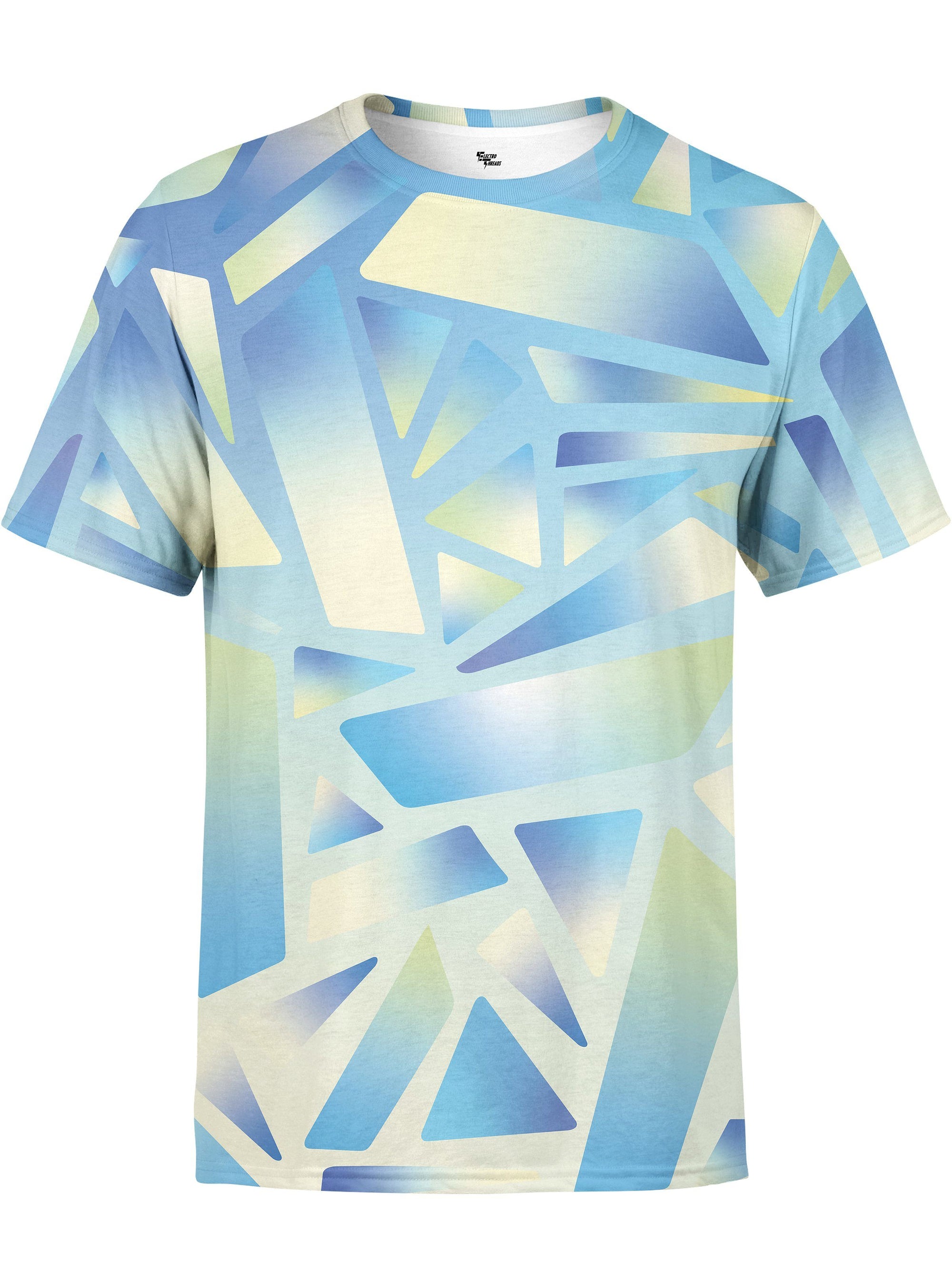 Electric Stain Glass (Blue Ice) Unisex Crew T-Shirts Electro Threads 