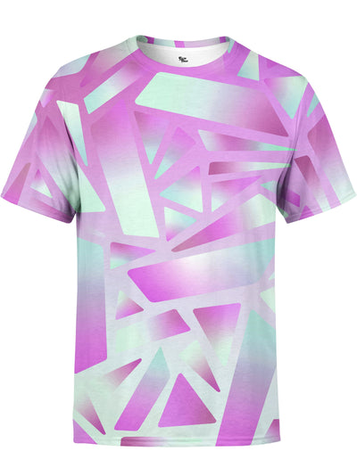 Electric Stain Glass (Pink Ice) Unisex Crew T-Shirts Space Queen