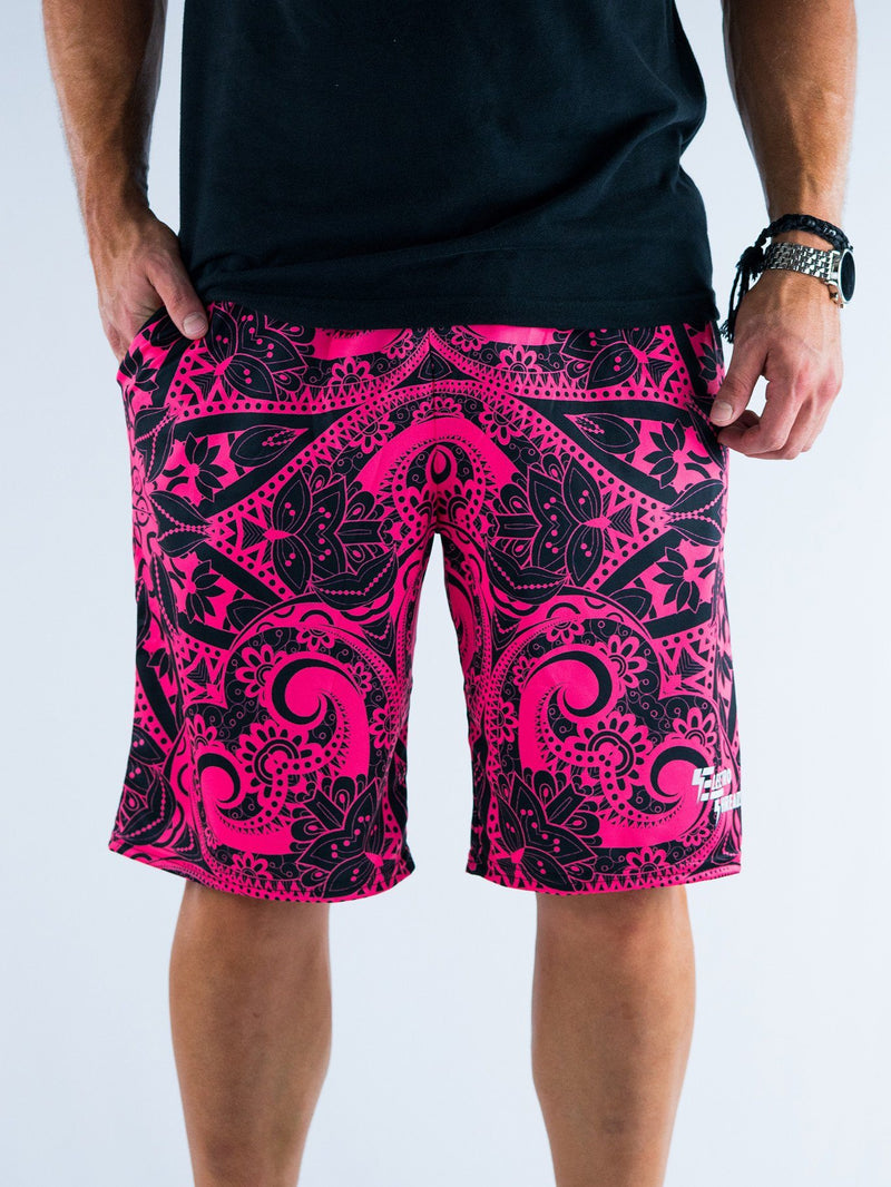 Electro Pink Mandala Shorts Mens Shorts T6 