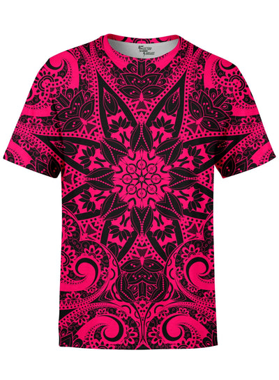 Electro Pink Mandala Unisex Crew T-Shirts T6
