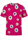 Eyes Unisex Crew T-Shirts Electro Threads XS Pink Regular