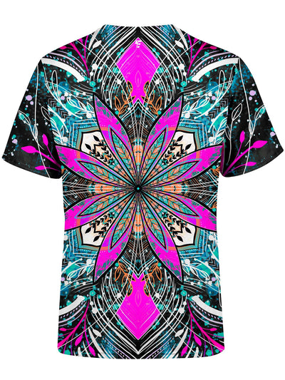 Floral Burst Unisex Crew T-Shirts Electro Threads
