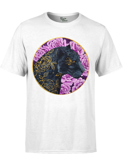 Floral Panther Unisex Crew T-Shirts Electro Threads
