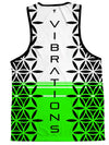 Flow Vibrations (Neon Green) Tank Top Tank Tops Electro Threads
