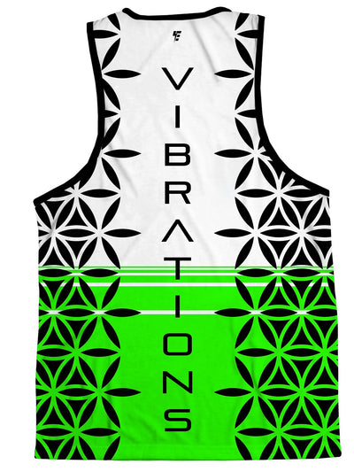 Flow Vibrations (Neon Green) Tank Top Tank Tops Electro Threads