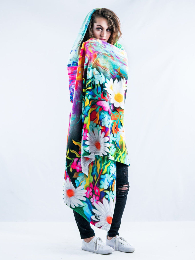 Flower Trip Hooded Blanket Hooded Blanket Electro Threads 