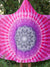 Fuchsia Glowing Mandala Hooded Blanket Hooded Blanket Electro Threads 