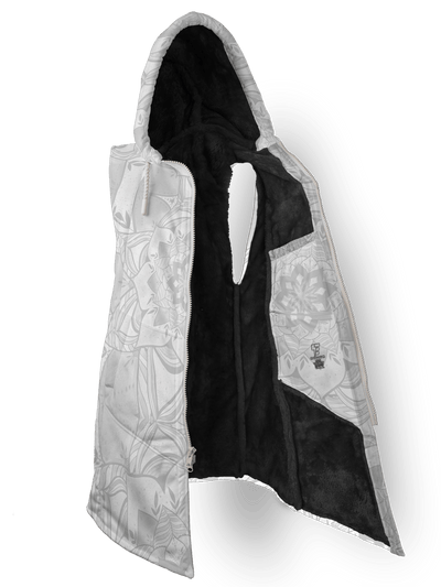 Galactic White Rose Cyber Cloak Cyber Cloak TCG Sleeveless-No Bag XX-Small Black Sherpa