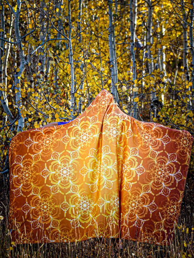 Golden Lotus Hooded Blanket Hooded Blanket Electro Threads