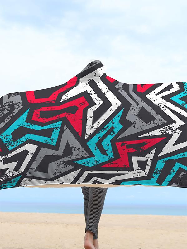 Graffiti Grunge Hooded Blanket Hooded Blanket Electro Threads 