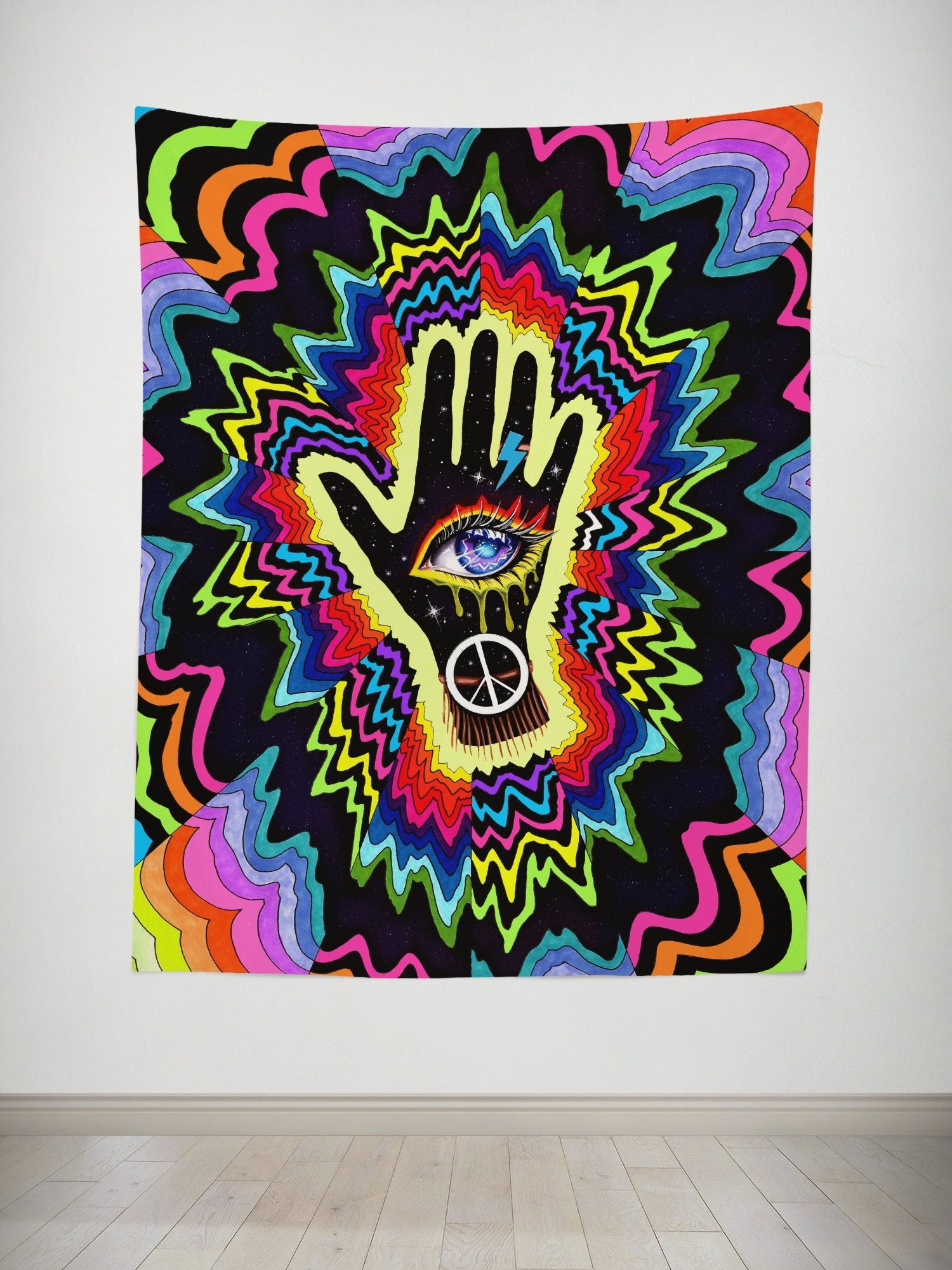 Hand of the Universe Tapestry Tapestry Electro Threads 