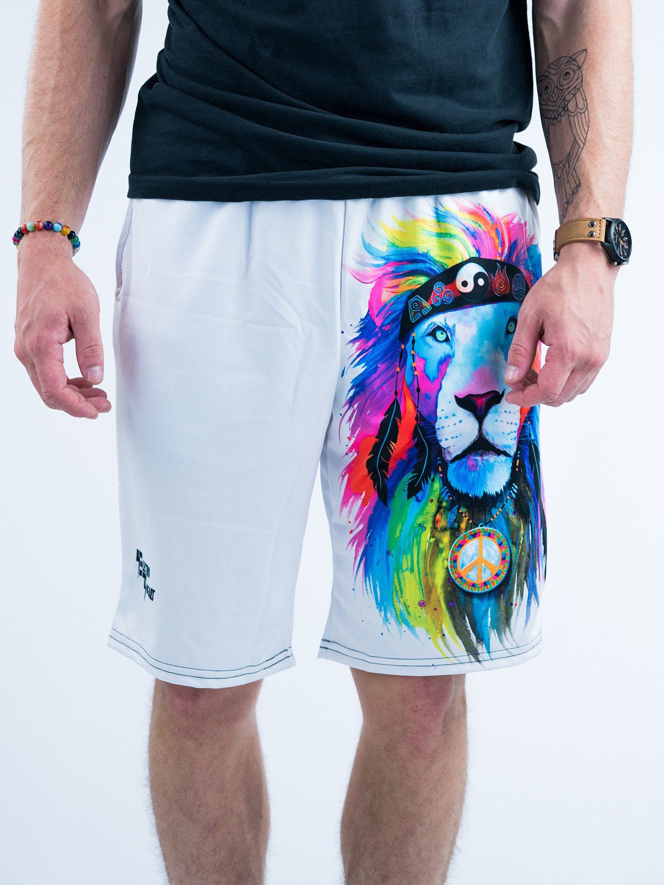 Hippie Lion Shorts Mens Shorts T6 