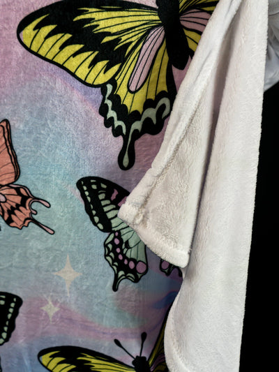 Holo Butterfly Fleece Blanket Blanket Electro Threads