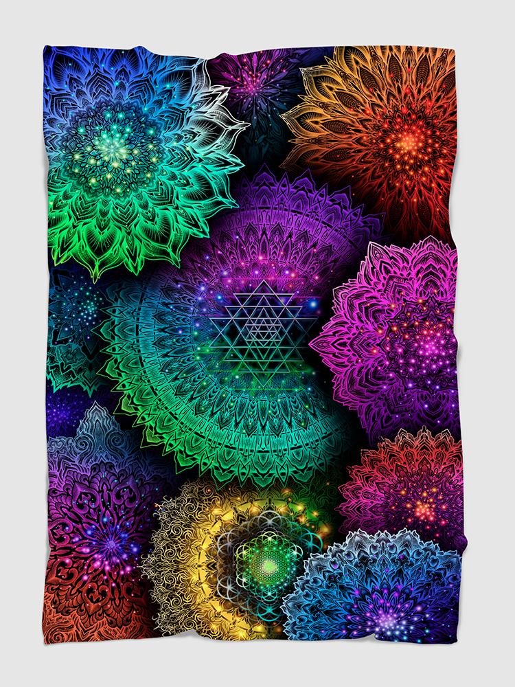 Illuminated Mandala Blanket Blanket Yantrart 