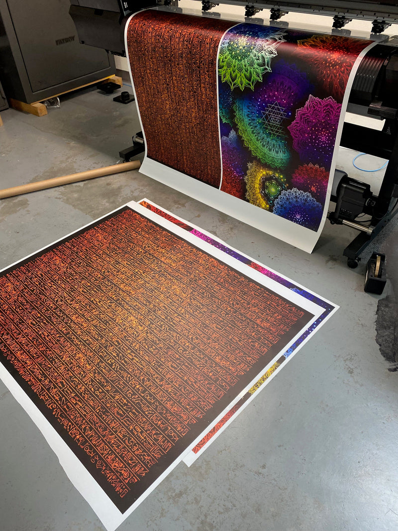 Illuminated Mandala Giant Vinyl Sticker Wall Tag Tapestry Electro Threads 