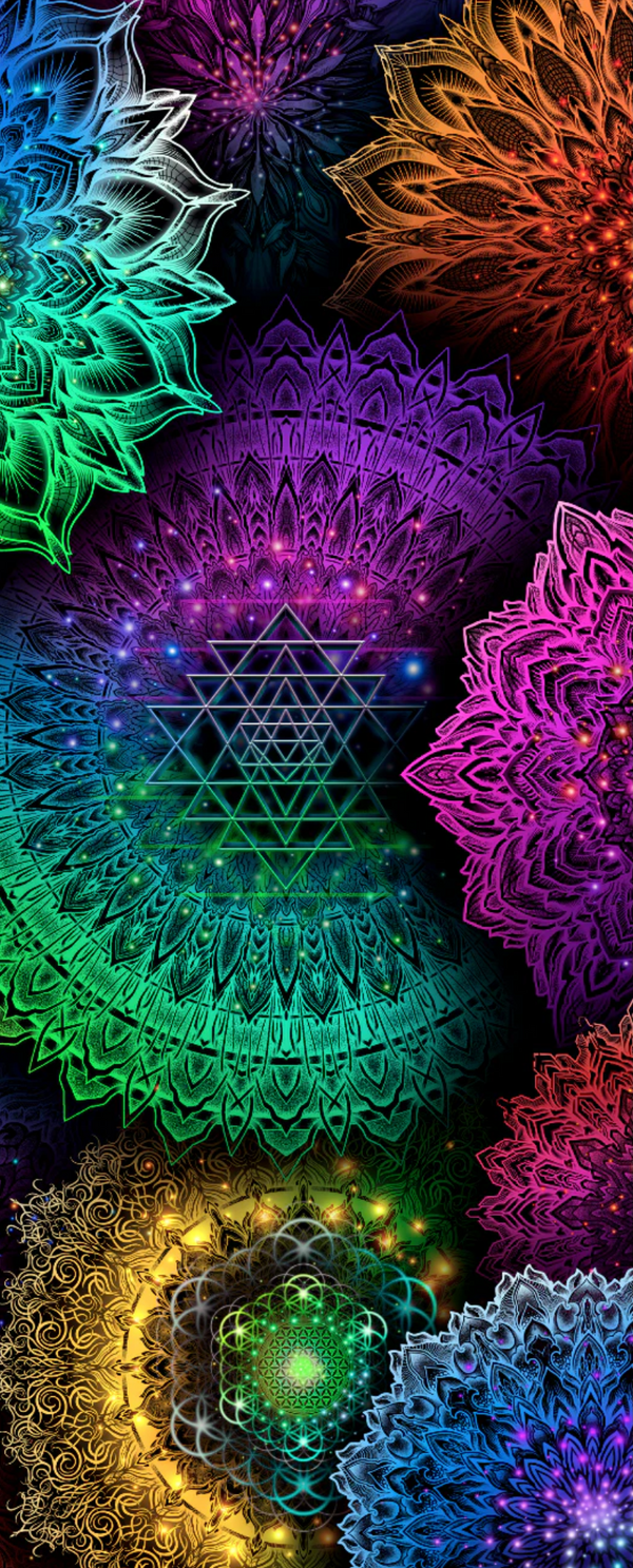 Illuminated Mandala DIY VINYL AREA RUG - Electro Threads