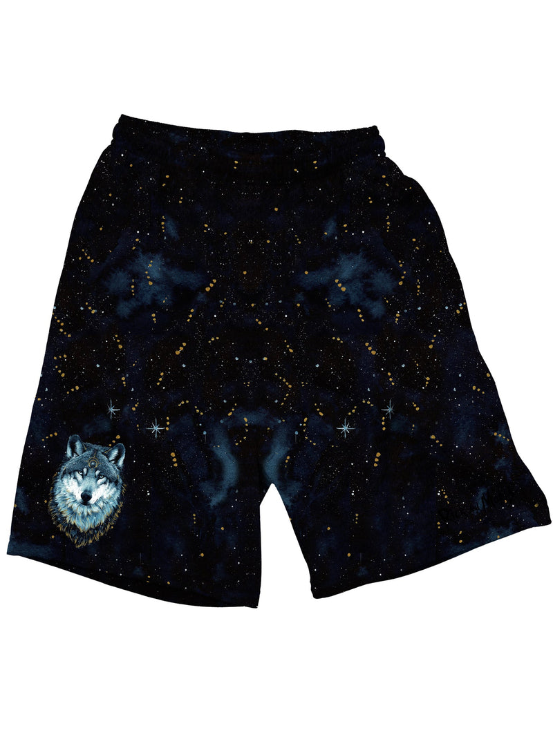 In The Darkness (Wolf) Unisex Shorts (SPECIAL EDITION) Mens Shorts Electro Threads 