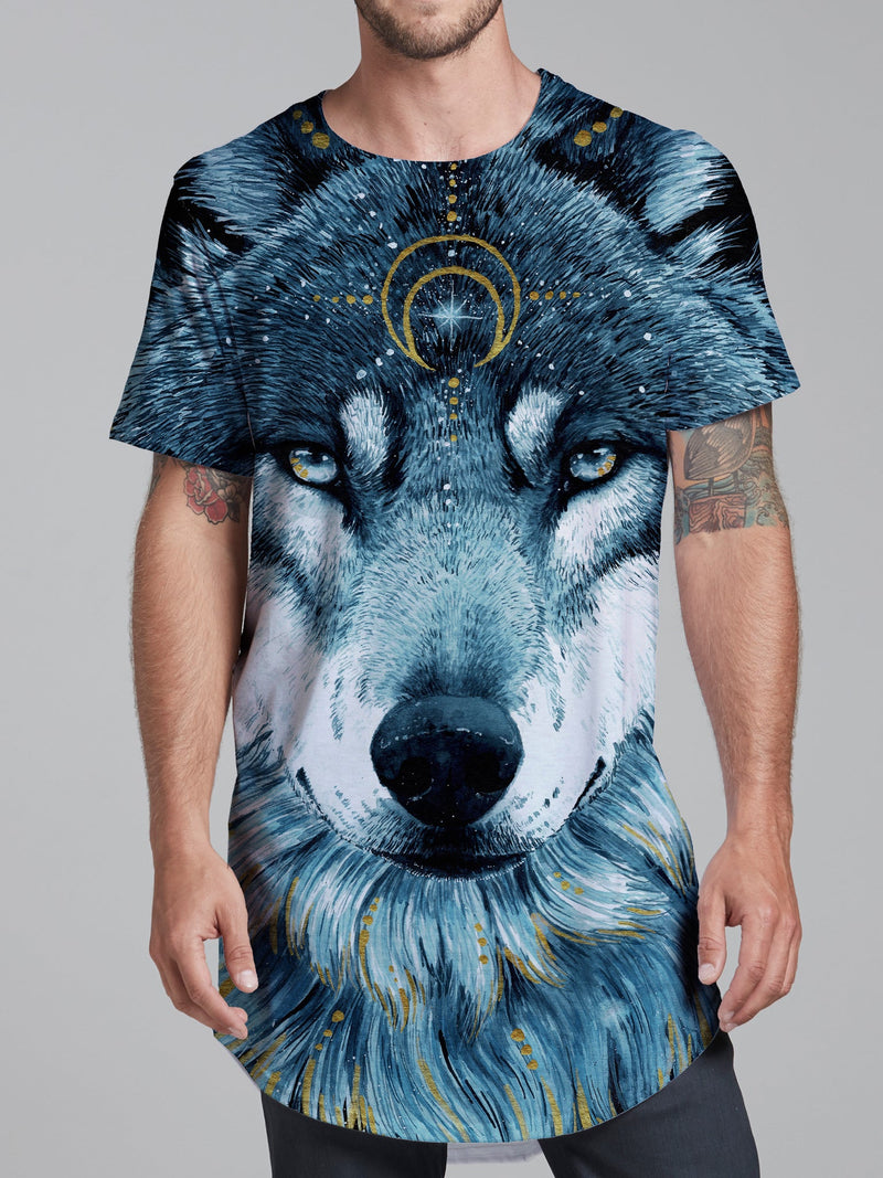 In The Darkness (Wolf) Unisex Tall Tee Mens Tall Tee Electro Threads 