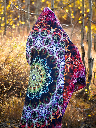 Iris Mandala Hooded Blanket Hooded Blanket Electro Threads