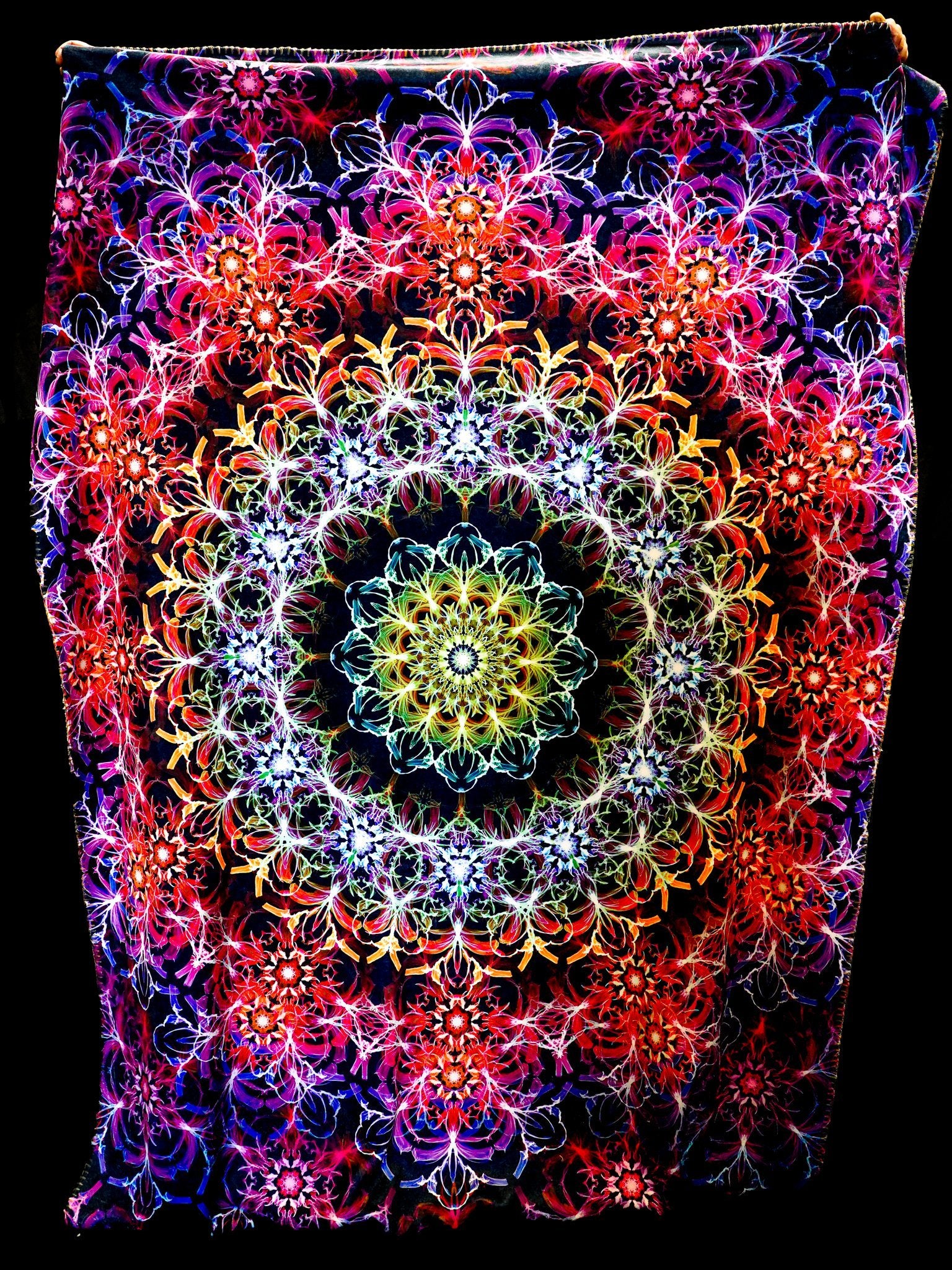 Iris Mandala Sherpa Blanket Blanket Electro Threads 