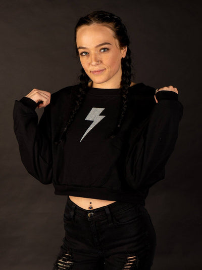 Lit Up Cropped Sweater Crop Sweater Electro Threads