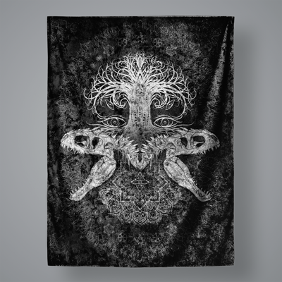 LOST DOMINION Large Velvet Wall Tapestry Electro Threads