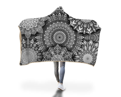 Mandala Bloom V2 Hooded Blanket Hooded Blanket Electro Threads