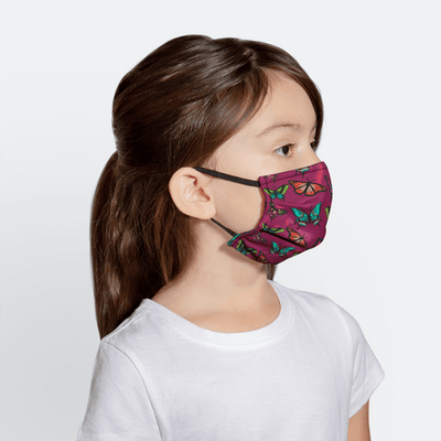 MAROON BUTTERFLY Face Mask Electro Threads