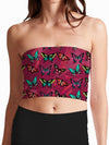 Maroon Butterfly Tube Top Tube Top Electro Threads