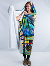 Meditating Rafiki Hooded Blanket Hooded Blanket Electro Threads ADULT 60"X80" MICRO FLEECE