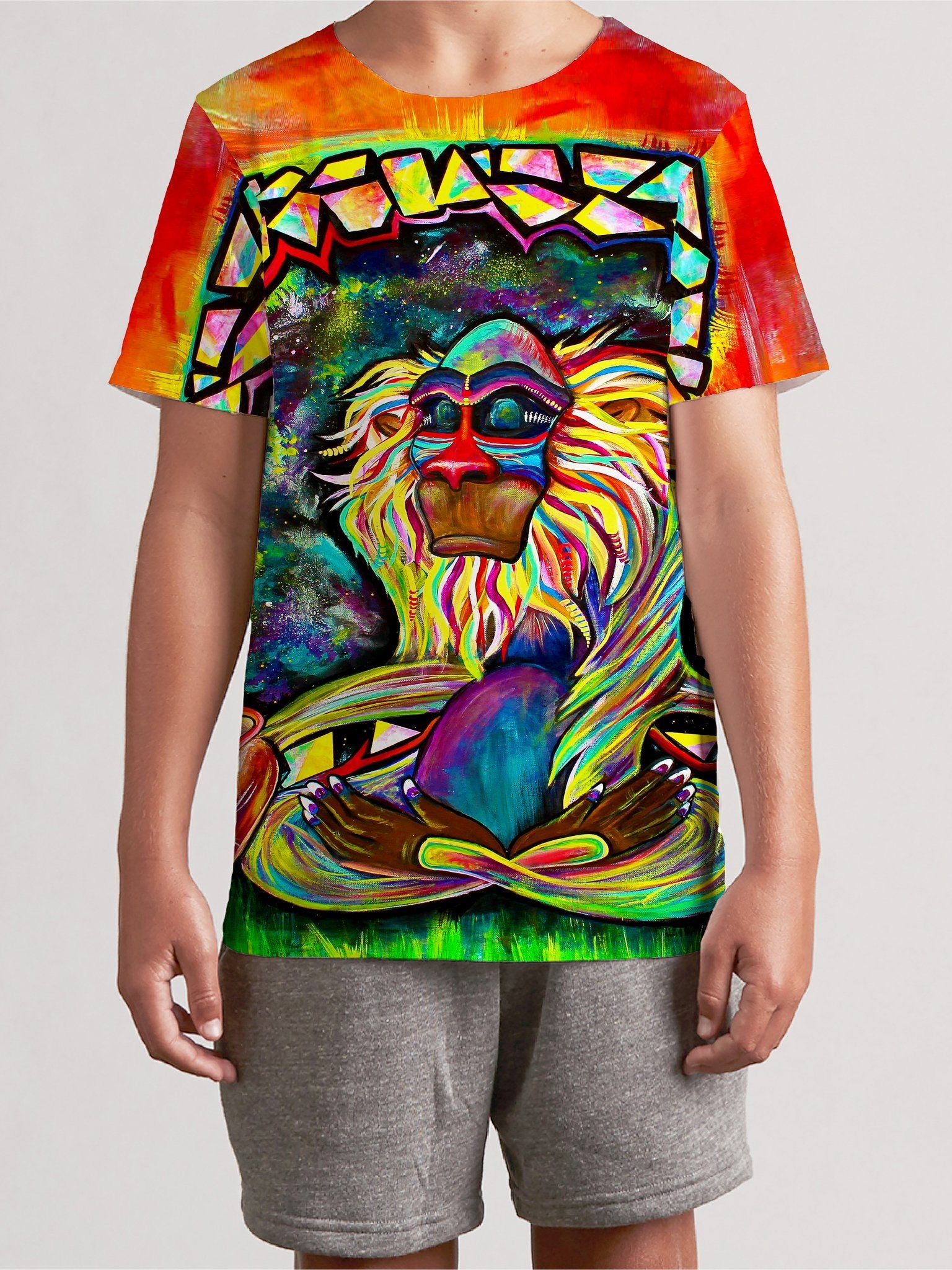 Meditating Rafiki Kids Tee