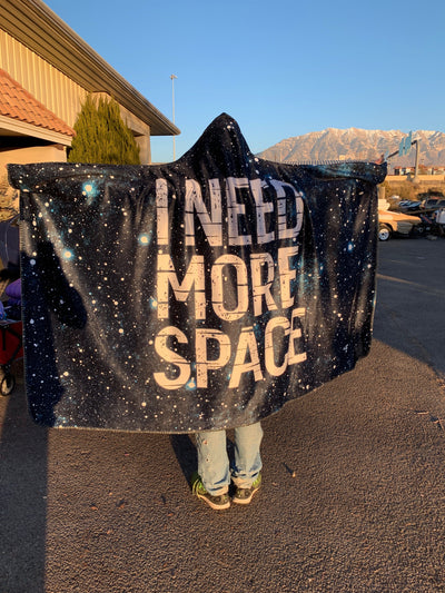 Need More Space Hooded Blanket Hooded Blanket Electro Threads