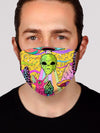 Neon Alien Drip Invasion (Yellow) Face Mask Face Masks Electro Threads