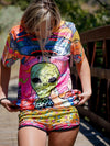 Neon Alien Invasion (Dawn) Unisex Crew T-Shirts Electro Threads