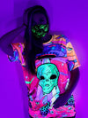 Neon Alien Invasion (Dusk) Unisex Crew T-Shirts Electro Threads