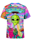 Neon Alien Invasion (Shimmer) Unisex Crew T-Shirts Electro Threads