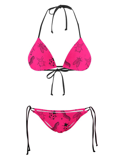 Neon Bugs Bikini Top Bikini Tops Electro Threads 2XS Pink
