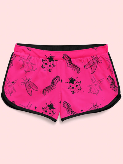 Neon Bugs Retro Shorts Women's Shorts Electro Threads 2XS Pink Regular