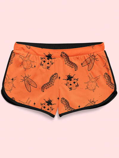 Neon Bugs Retro Shorts Women's Shorts Electro Threads 2XS Orange Regular
