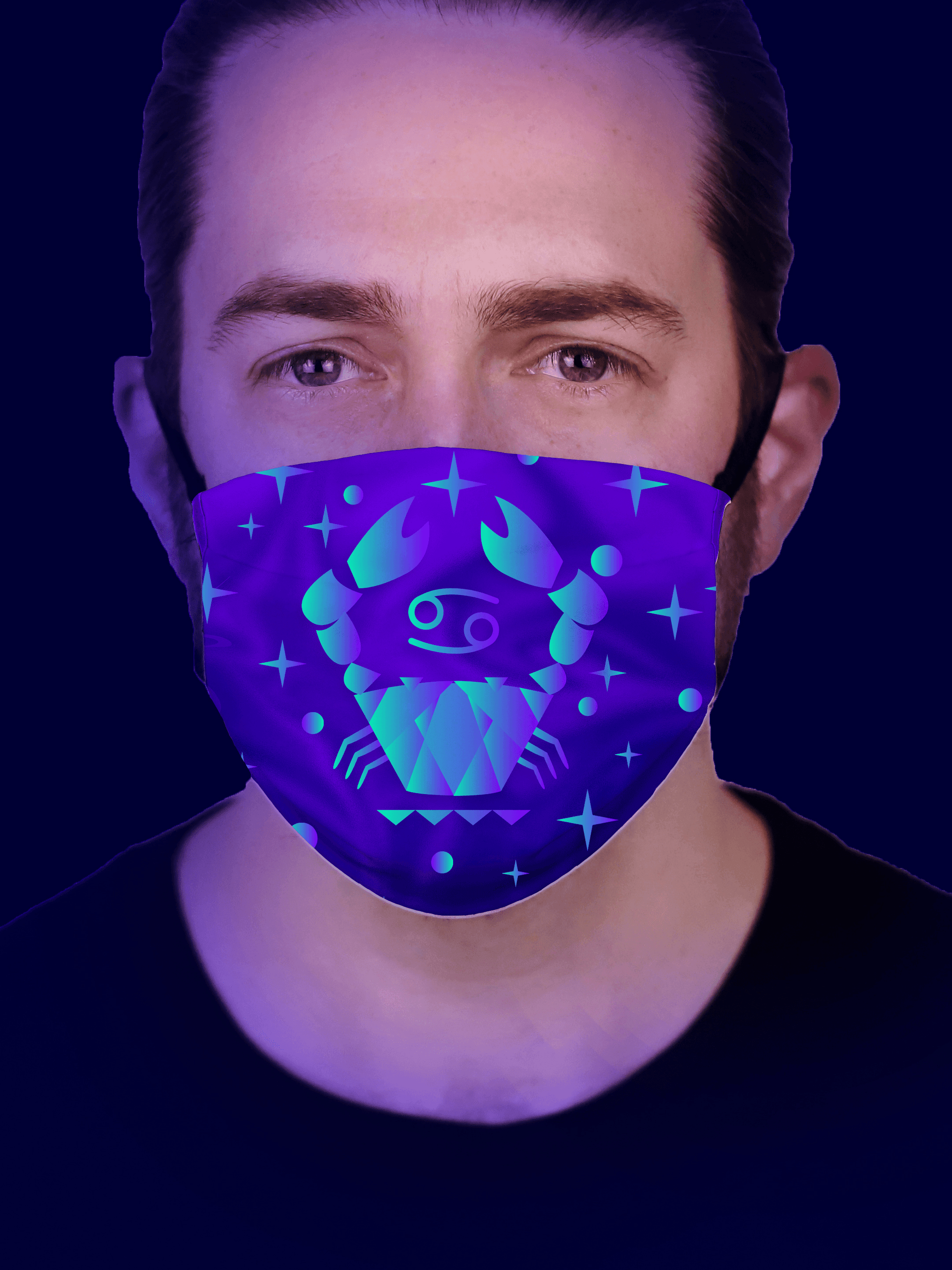 Neon Cosmic (Cancer) Face Mask - Electro Threads