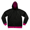 Neon Crushed Velvet Unisex Hoodie Pullover Hoodies Electro Threads XS Black and Pink